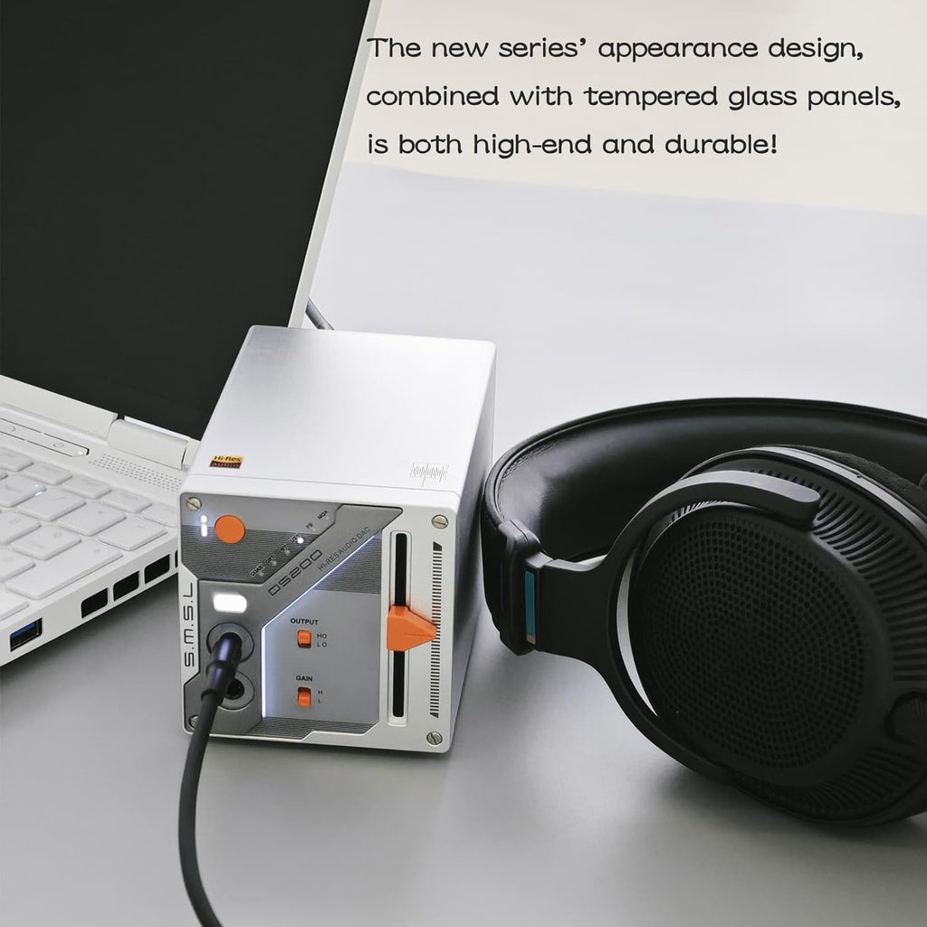 SMSL DS200 Headphone Amp DAC Bluetooth 5.1 Dual CS43131 Chip DAC Amp 3.5mm/4.4mm Balanced HP MQA/MQA-CD Full Decoder XMOS XU-316 32bit/768kHz DSD256 USB/Optical/Coaxial Input for PC Home Audio DAC