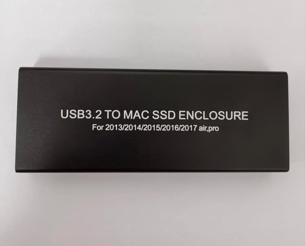 External SSD Enclosure for MacBook Air/Pro 12+16 PIN SSD, Hard Drive Reader for A1466 A1465 A1502 A1398 SSD mid 2013-2017, Portable Mac SSD to USB-C 3.2 Adapter Case (No SSD)