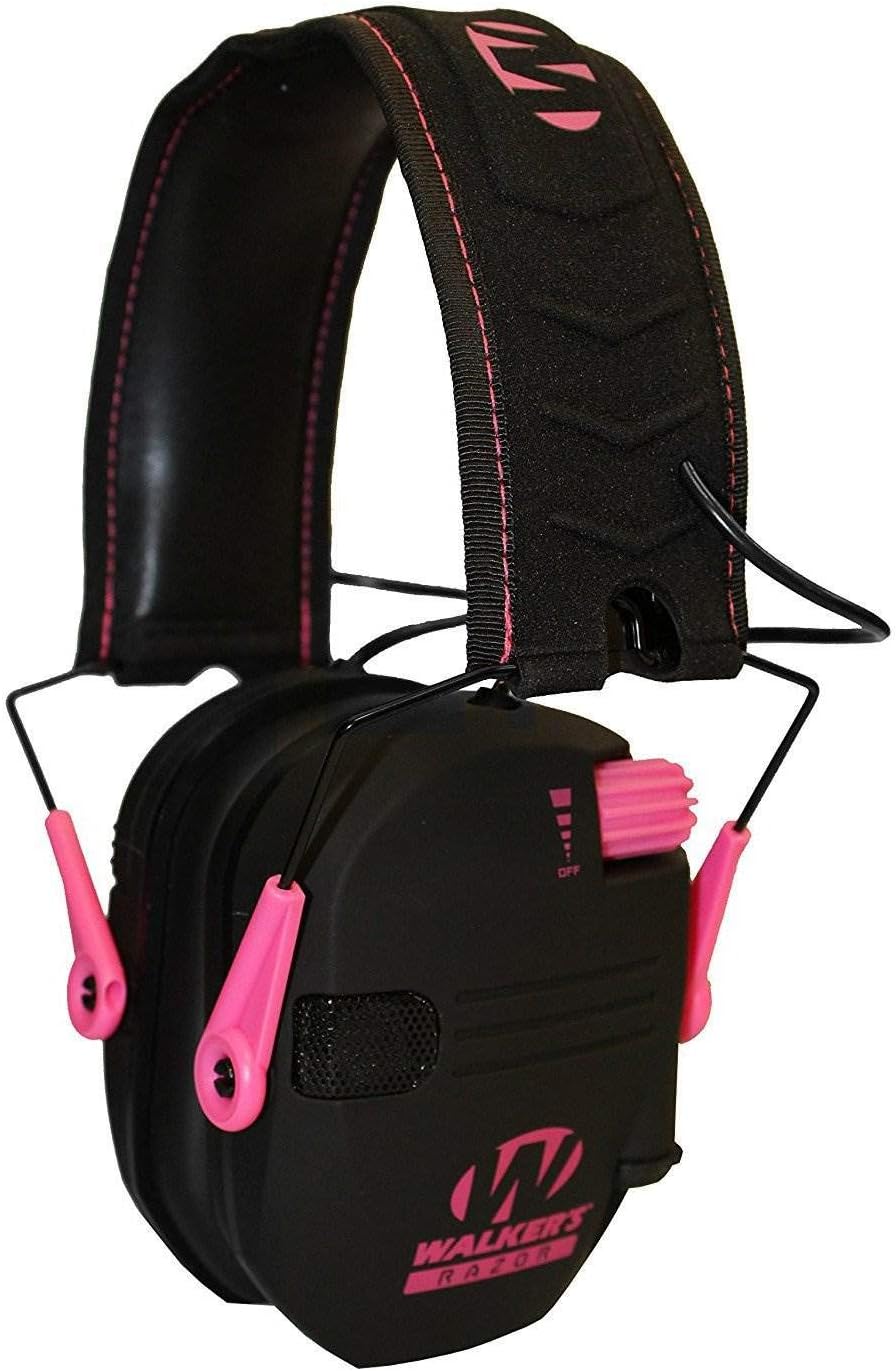 Walker's Razor Slim Ultra Low Profile Compact Design Adjustable Range Shooting Hunting Hearing Protection Electronic Earmuffs