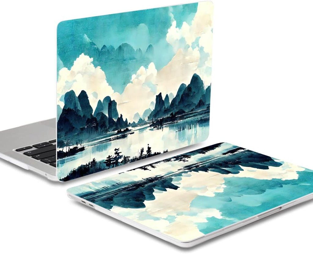Batianda Customizable Case for M1 MacBook Air 13 Inch Model A2337 A2179 A1932 2021 2020 2019 Release,3D Painted Hard Shell with Keyboard Cover & Screen Protector