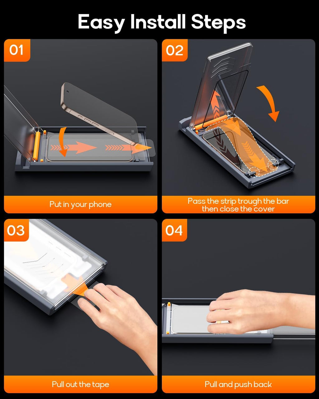 3 Pack for iPhone 16 Tempered Glass Screen Protector, Dust Free CABIN, Auto Positioning, Bubble Free, High Definition, Easy Installation,9H+ Hardness