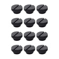 dracaena.io 12 pack G1/4" thread, Thin water Stop Plug Fitting with Coin Slot for Computer water cooling System, durable brass/copper material, Black