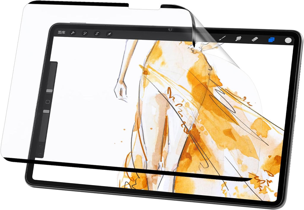 Nano-Suction Paper Feel Screen Protector for iPad Air 13 Inch M3/M2 (7th/6th Gen, 2025/2024), Removable, Reusable, Write as Real Paper, Anti Glare, Stable, Matte Finish