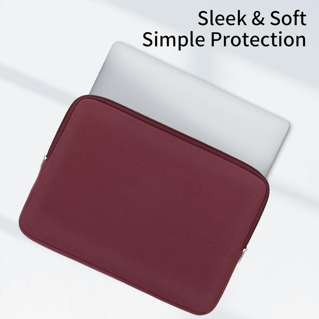 RAINYEAR 13 Inch Laptop Sleeve Compatible with 13.3" MacBook Air/Pro M1 M2 M3 M4 A3240 A3113 A2681 A2337 A1932 A2179 A2338 A1706 A1708 Carrying Bag Protective Cover Soft Case (Red, Upgraded Version)