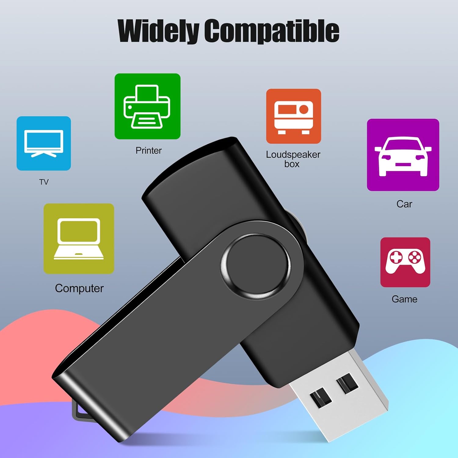 EASTBULL 8GB USB Flash Drive Bulk Thumb Drives 20 Pack with Lanyards USB 2.0 8GB Memory Sticks Zip Drive Pen Drive for Storage and Backup Black 20PCS