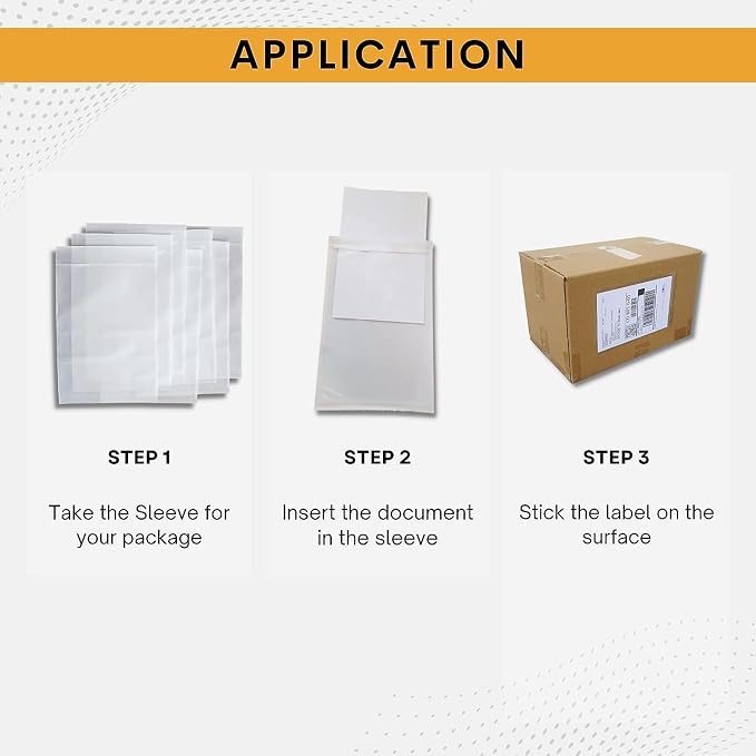 2000 Pack 6"x10" Shipping Label Sleeves – Clear Self-Adhesive Packing Slip - Image 2