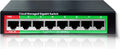 STEAMEMO 8-Port Gigabit Ethernet Switch | Smart Managed with VLAN & QoS | Plug & Play Desktop/Wall-Mount Network Hub w/ PoE in Design | Metal Housing & Web Managed(Includes Power Adapter)