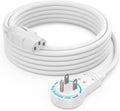Maximm Monitor Computer Power Cord 10 Ft Flat Plug 360° Rotating PC Cable 3 Prong for, Desktop, Printer, Scanner, 16 AWG NEMA 5-15P to IEC13 - UL Certified