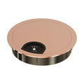 Desk Grommet 2-3/8 Inch 60mm, Zinc Alloy Computer Desk Wire Hole Cover, Office Desktop Cord Cable Hole Metal Ring, Red Bronze