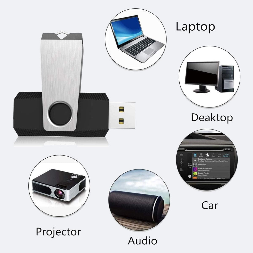 Aiibe 64GB USB Flash Drive 50 Pack - Bulk Thumb Drives, Memory Stick, Zip Drive Multipack, Black