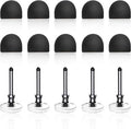 Bopomofo 10 Rubber Tips+5 Transparent Disc Trips,High Precision and High Sensitivity Stylus Replacement Tibs,Black and Silver