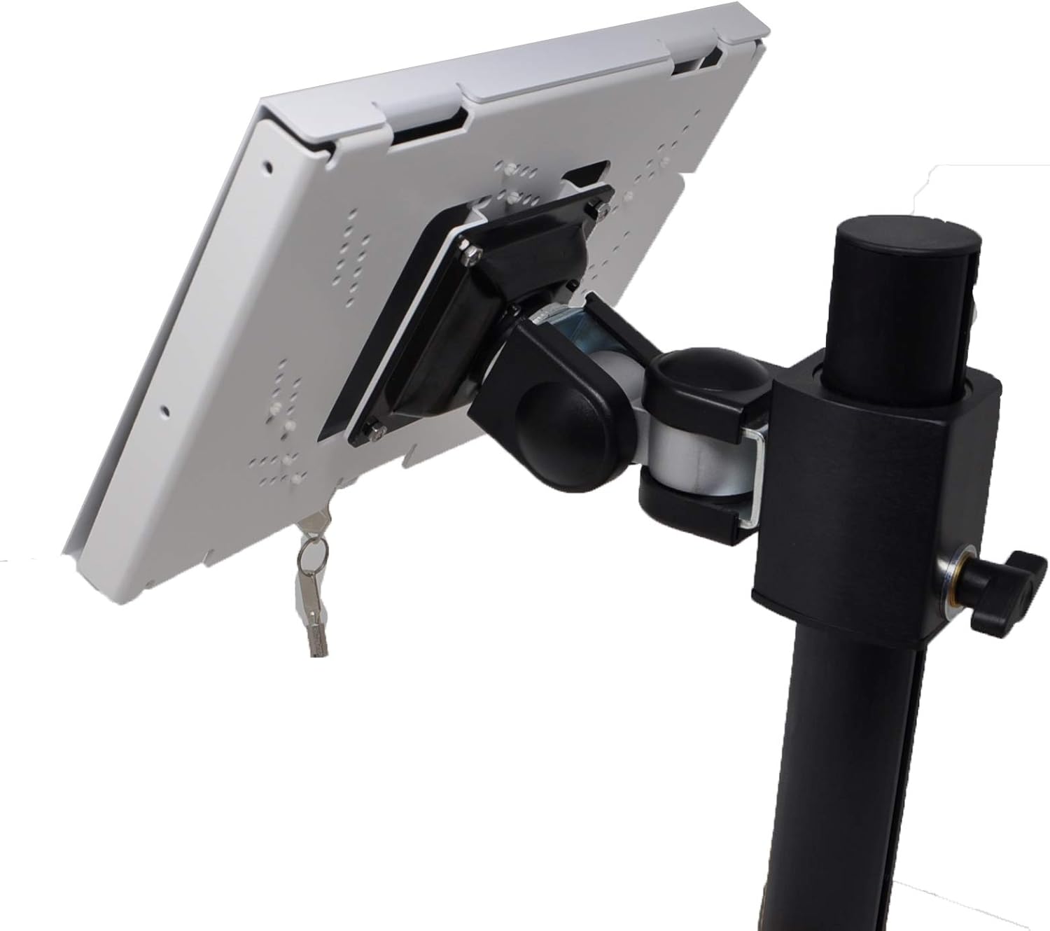 TABcare Locking Security Metal Case for iPad Mini Used as Kiosk, POS, Store, Show Display (White, iPad Mini 4/5)