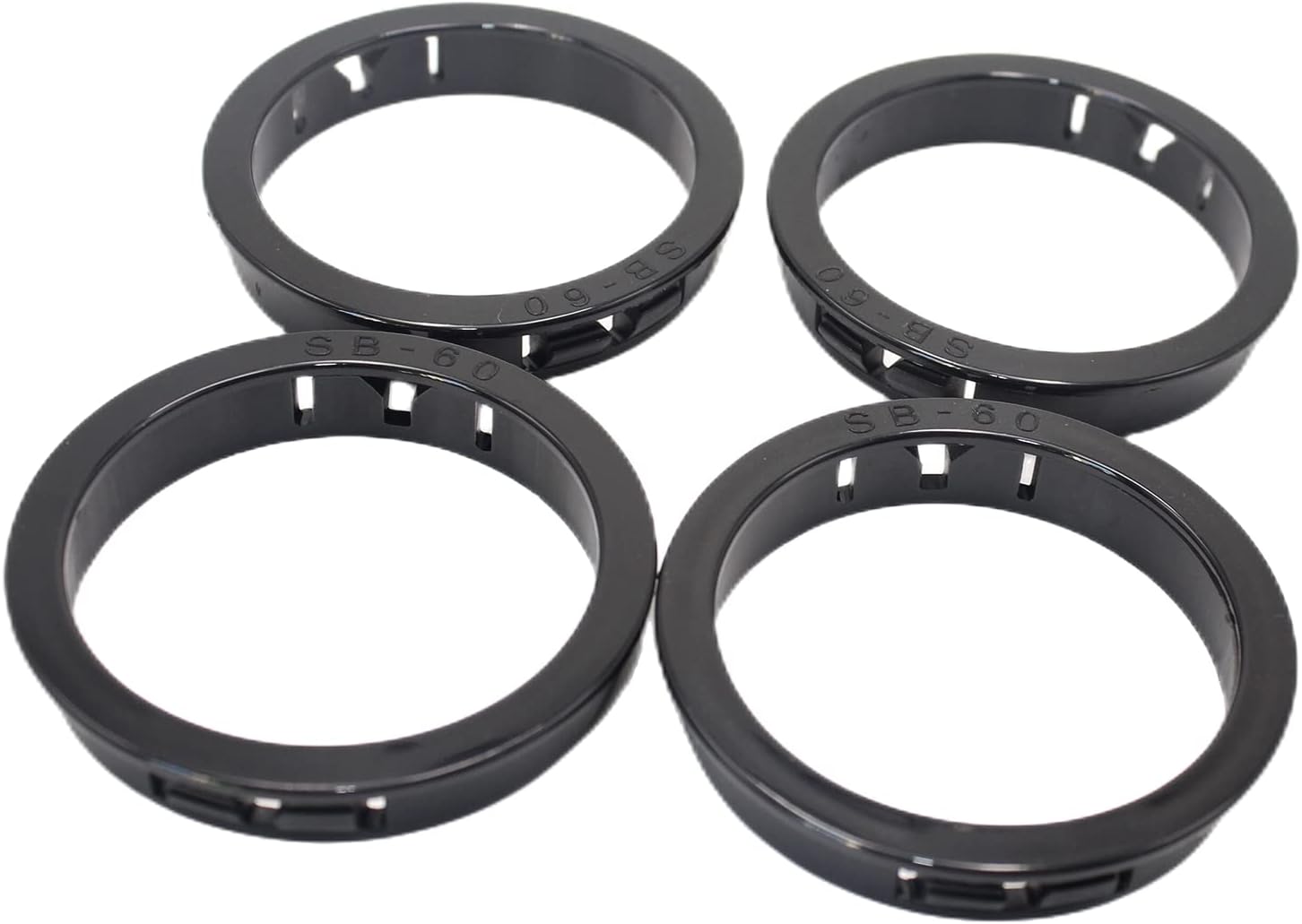 2-3/8"(60mm) Black Snap-in Knockout Insulating Bushing Grommets, Plastic Cable Hole Grommets for Wiring, Round Nylon Snap in Locking Electrical Wire Cord Hose & Tubing Bushings Grommets, 4pcs