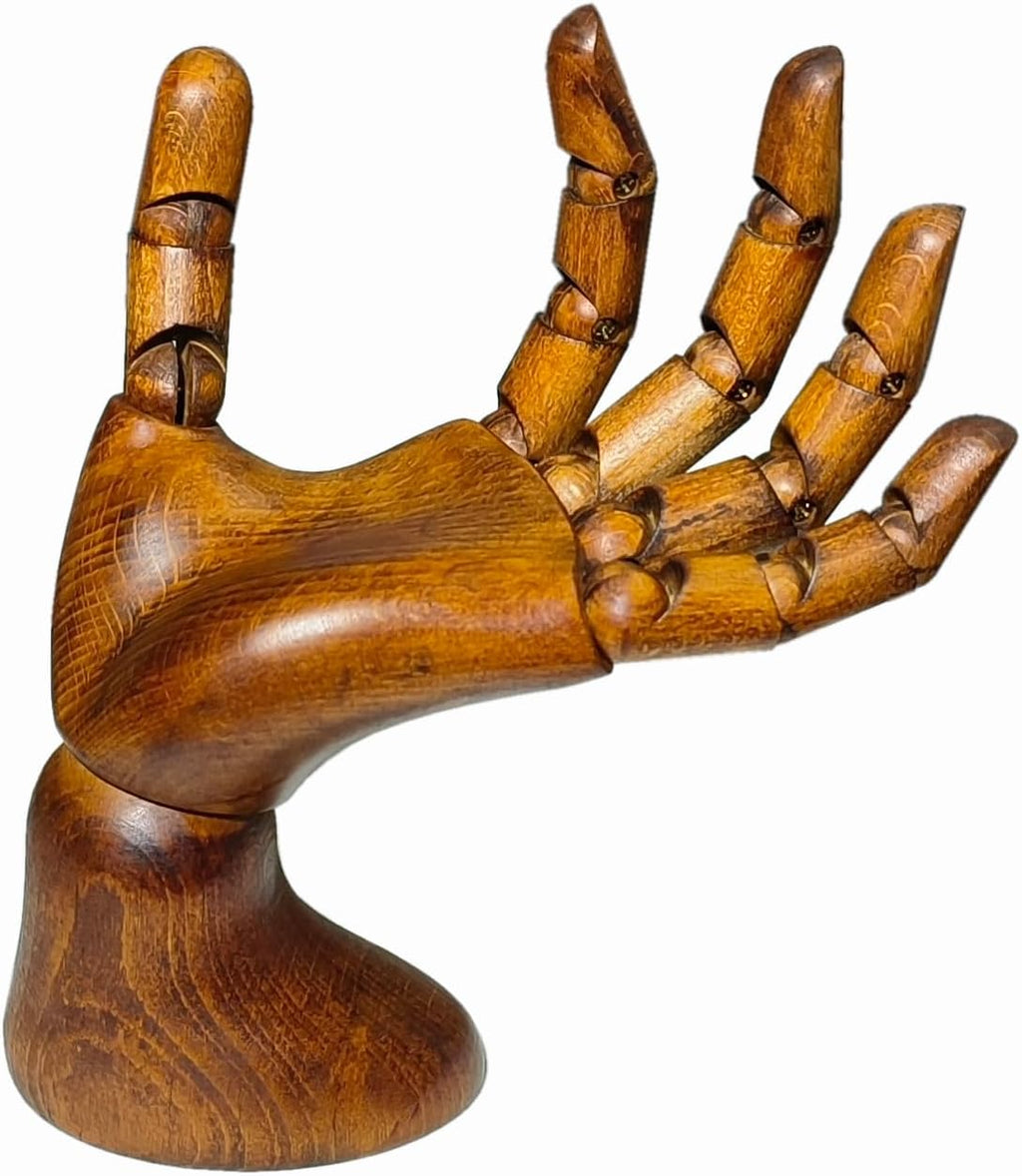 Wooden Hand,Wooden Mannequin,Antique Finish Wood Hand,Hand Model for Drawing,Male Hand of Left with Antique Finish.