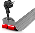 Floor Cord Cover Self Adhesive Cord Hider,3.3FT Cable Management, Extension Strip Protector for Wires, Prevent Cable Trips for Offices, Gyms, Exhibitions Cavity:0.39"(W) x 0.27"(H) Gray Wood