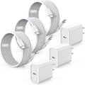 Fast Charger for iPhone 16/15 Charger,10FT Extra Long Fast Charging 3Pack USB-C Wall ChargerBlock USB C To USB C Fast Charging Cable Cord for iPhone 16 Pro Max/iPhone 15 Pro/15 Plus,iPad Pro/Air/Mini