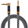 Aux Cord, Audiophile 3.5mm Stereo Audio Cable [2m (6.5Feet), Silvered-Plated Copper core, Right Angle] Unbreakable and Great for Phone, Laptop, Tablets,Headphones, Cars and More.