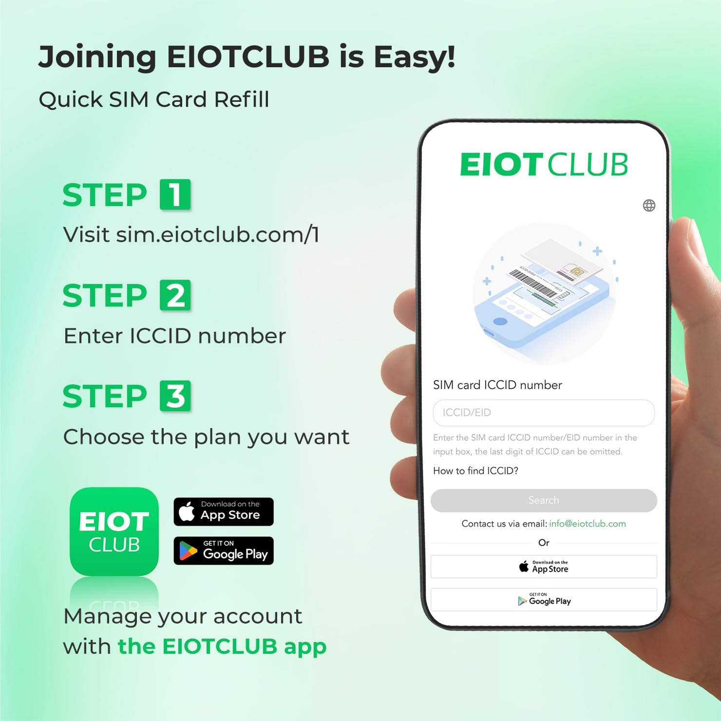 EIOTCLUB Data Only SIM Card - Ideal for Mobile WiFi Hotspots, Routers, USB Sticks, Laptops, Tablets, No Contract | 5G/4G LTE Network | USA 3-in-1 SIM Card