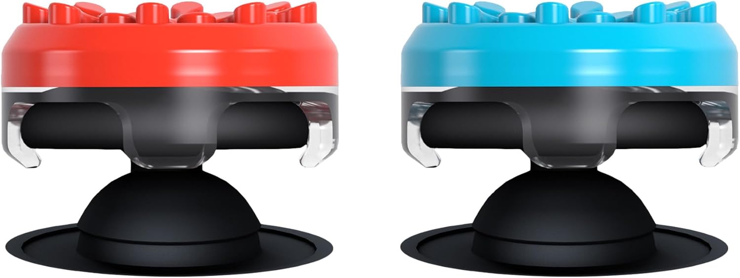 KontrolFreek Splash Performance Thumbsticks for Nintendo Switch Joy-Con Controller | Concave | Blue/Red