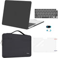 MOSISO Compatible with MacBook Air 13 inch Case 2025 2024 2023 2022 M4 A3240 M3 A3113 M2 A2681, Hard Shell&Sleeve Bag&Keyboard Skin&Webcam Cover&Screen Film for MacBook Air 13.6 inch, Slate Gray