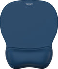 TECKNET Gel Mouse Pad with Wrist Rest, Ergonomic Office Mousepad with Wrist Support - Non-Slip & Smooth Surface Comfortable Desk Accessories Mat for Office, Gaming and Study - Navy