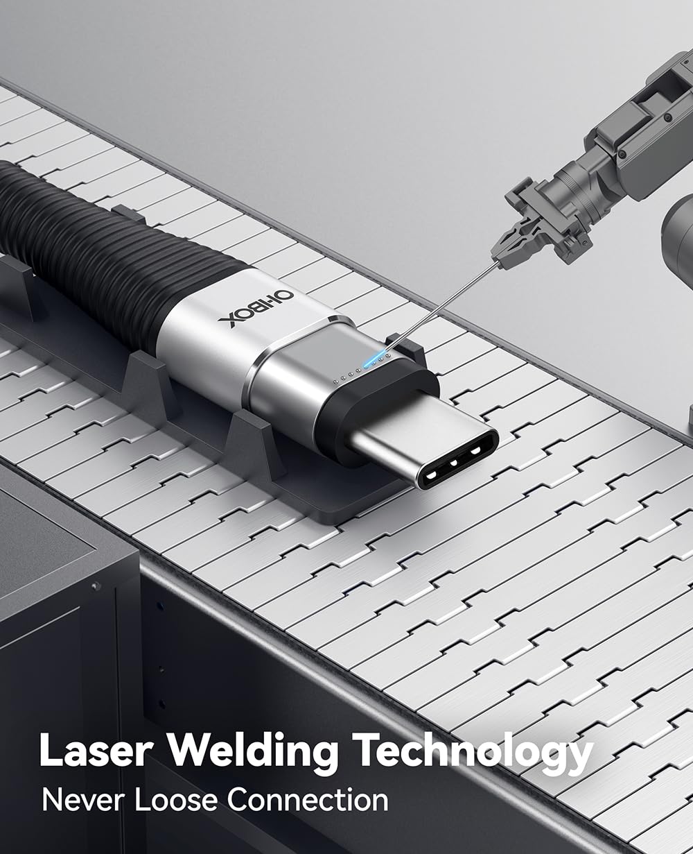 Extra Long USB C to USB C Cable 15FT 2Pack 100W, USB C Charger Cable Fast Charging Cord Braided, Type C Cable for iPhone 16 15/15Plus/15Pro/Max, MacBook Pro/Air, iPad Pro/Air/Mini,Samsung,Pixel,Laptop