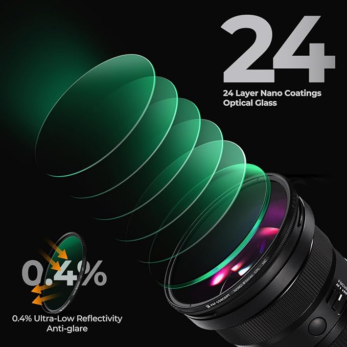 K&F CONCEPT 77mm Circular Polarizer Lens Filter - Image 4