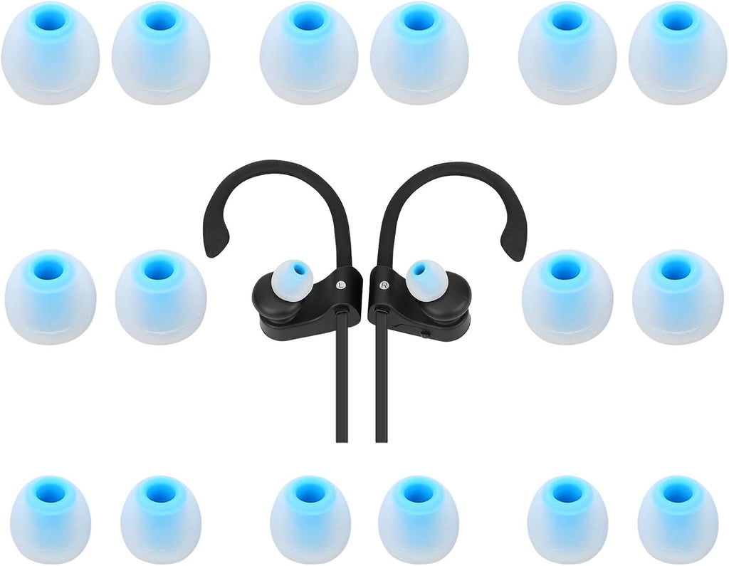 Earbud Tips Ear Bud Tips Soft Anti Slip Washable and Reusable Silicone Replacement Earbud Tips Fit Most in-Ear Earbuds(Inner Hole 3.8mm -5.1mm) 18pcs S M L