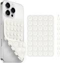 Silicone Suction Cup Phone Case Mount Double Sided, Phone Accessories Hands-Free Strong Grip Holder for Selfies and Videos, Silicon Phone Stand for iPhone and Android White