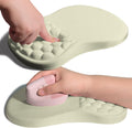 Ergonomic Joint Wrist Support Mouse Pad with Memory Foam Cushion Massage Bump, Carpal Tunnel Pain Relief Mousepad Slope Design for Wrist Rest, 11.8x7.9 in, Beige