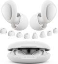 Ear Plugs for Sleeping Noise Cancelling, 45dB Reusable Silicone Ear Plugs for Concert, 8 Tips Earplugs for Noise Reduction, Hearing Protection Earplugs for Sleep, Concert, Snoring, Work, White