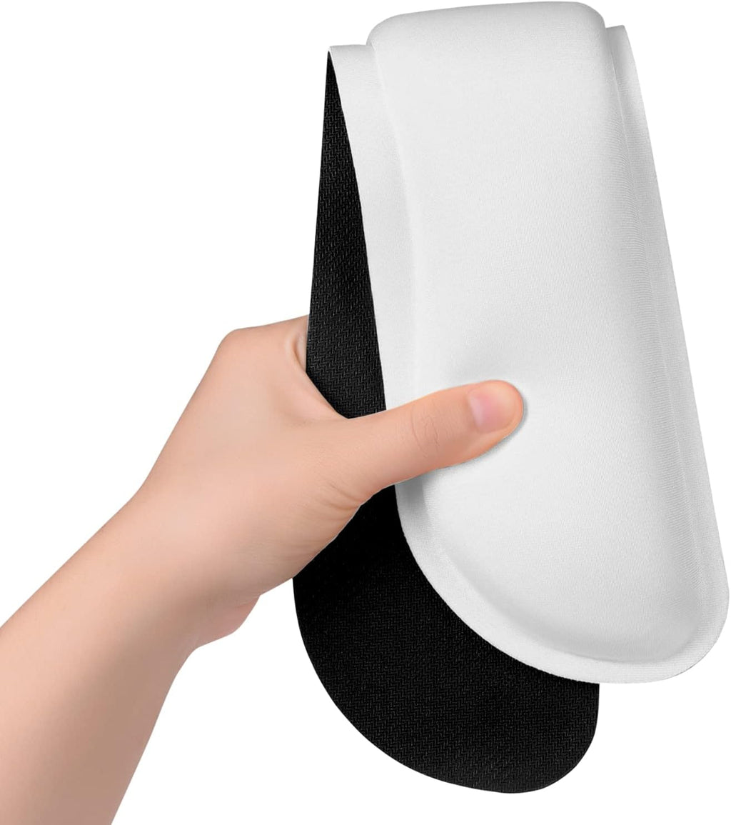 Dapesuom Enlarge Keyboard Wrist Rest, Memory Foam Wrist Cushion for Desk Mats Support, Cute Typing Pain Relief Keyboard Mouse Pad Rests Set with Non-Slip Base for Gaming Laptop Office, Ivory White