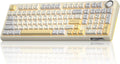 KI99 Pro 96% Wireless Mechanical Gaming Keyboard, Creamy Keyboard with Number Pad, Hot-Swappable Pre-Lubed Switches, Gasket Structure RGB Keyboards for Gamer/PC/Laptop(Beige White)