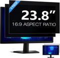 [2 Pack] Easges 23.8 Inch Computer Privacy Screen Filter for 16:9 Aspect Ratio, Eye Protection, Anti-Glare, Anti-Blue Light Computer Monitor Privacy Filter, Removable Anti-Scratch 23.8" Protector Film