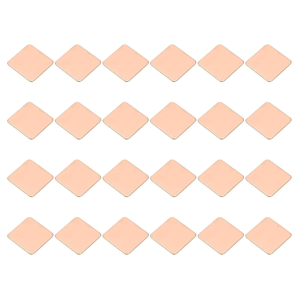 PATIKIL Copper Heatsink Pad Shims, 24 Pcs 20x20x0.8mm Copper Pad Shim IC Chipset GPU CPU Thermal Heatsink for Cooling Laptop Desktop Computer