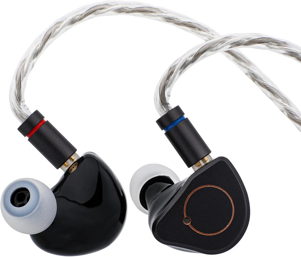 Linsoul SIMGOT SuperMix 4 1DD+1BA+1Planar+1PZT Hybrid Drivers Earphones, HiFi in Ear Monitor IEM, Wired Gaming Earbuds with OFC Silver-Plated Cable for Musician Audiophile