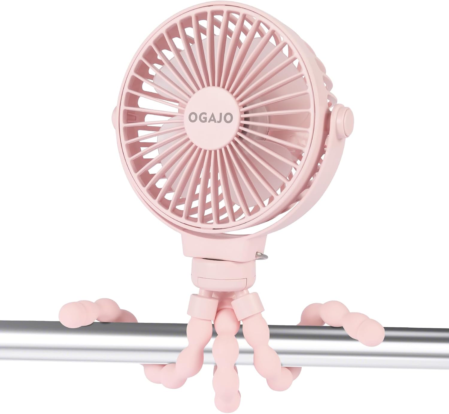 Portable Stroller Fan Personal rechargeable USB Fans With 5200mAh 3 Speeds Battery Small Baby Car Seat Mini Handheld Clip On Fan for Pram Crib Bike Treadmill Outdoor Camping Travel and Student Desk