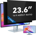 IPROKKO [2-Pack] 23.6 Inch Computer Privacy Screen Filter for 16:9 Widescreen Monitor, Removable 23.6in Anti Blue Light Glare Privacy Shield, Anti Spy Security Protector for Hp Dell Asus Acer Samsung