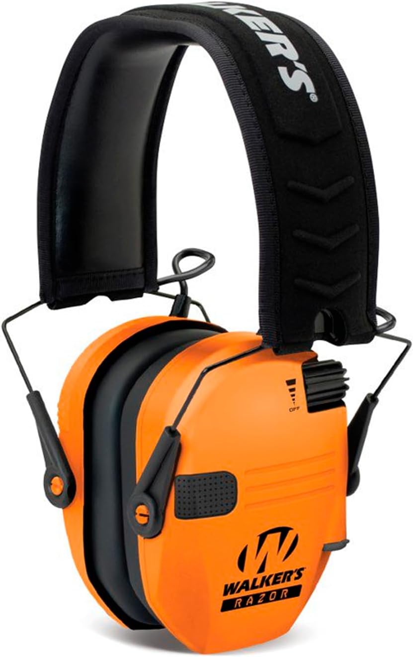 Walker's Razor Slim Ultra Low Profile Compact Design Adjustable Range Shooting Hunting Hearing Protection Electronic Earmuffs
