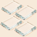 Seajan 4 Pcs Rectangular Glass Paperweight Clear Heavy Paper Weights Decorative by Seajan