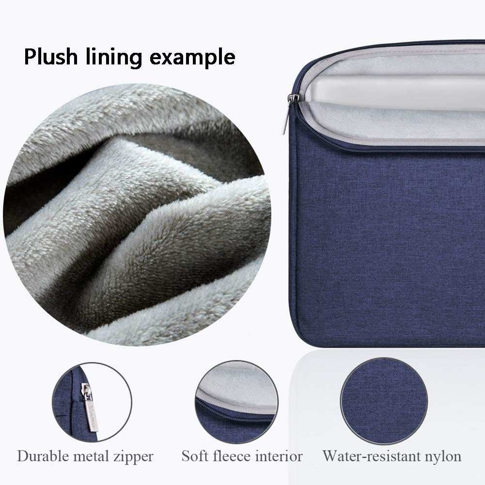 Voova Laptop Sleeve Carrying Case 13 13.6 Inch Compatible with MacBook Air 13 M1/M2/M3/M4, MacBook Pro 13/14, IPad Pro 13, Waterproof Slim Computer Cover Bag, Blue