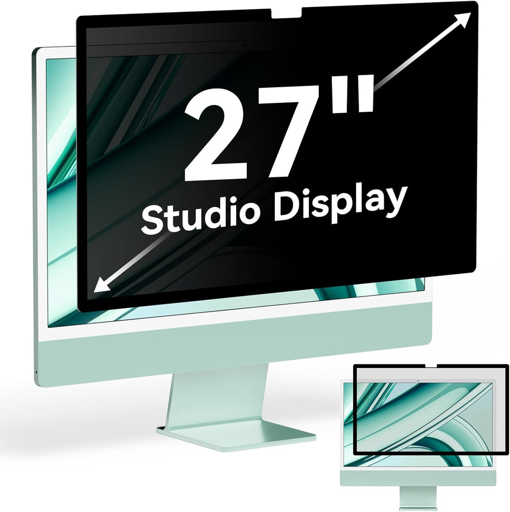 Privacy Screen for iMac 27 Inch Studio Display Desktop Computer Monitor, Anti Glare Blue Light Filter Shield, Upgraded Anti Spy 27 Inch iMac Privacy Protector