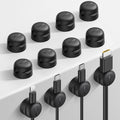 Lamicall 12Pack Rotatable Cord Organizer, Desk Office Nightstand Accessories - Cable Management Clips, Desk Phone Charger Holder Gadgets, Wire Organizer Keeper Home Workspace Dorm Organizers