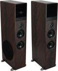 Rockville TM80D Powered Home Theater Tower Speaker System, Dark Wood, 800W, 8" Subwoofers, Bluetooth, USB/SD Playback, FM Radio, Remote Control, Karaoke Ready, Perfect for Home Entertainment