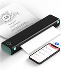 Phomemo Portable Printers Wireless for Travel, M08F Inkless Thermal Printer Support for 8.5"x11" US Letter, Small Bluetooth Printer Compatible with Phone, Laptop for Car, Office, Home Use, School