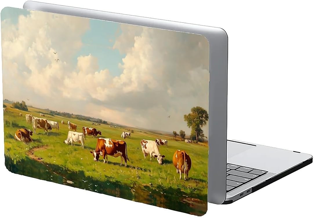 Compatible with MacBook Air 13.3 13.6 Inch Case 2022 2021 2020 2019 Plastic Hard Shell Case Cover,13.3 Pro(A1706/A1708/A1989/A2159/A2289/A2338), Cows and Sheep