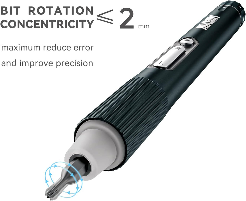 Compact Electric Screwdriver Set, JAKEMY Adjustable 3 Torque Cordless Screwdriver Set for Phone, Rechargeable Mini Power Screwdriver Kit for Electronics Repair with Shadowless LED Lamp