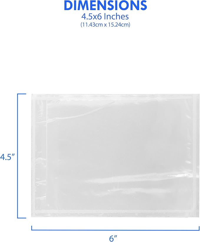 1000 Count 4.5" x 6" Shipping Label Envelopes, Top Loading - Image 3