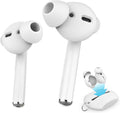 AhaStyle 3 Pairs AirPods Ear Tips Silicone Earbuds Cover [Not Fit in The Charging Case] Compatible with Apple AirPods (3 Pairs Small, White)