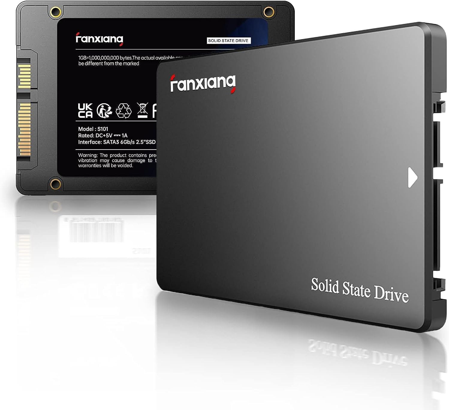 S101 1TB SSD SATA SSD 1TB Internal Solid State Drive SATA III 6Gb/s 2.5" SSD, UP to 550MB/s, 3D NAND TLC, Upgrade Laptop PC and Desktops